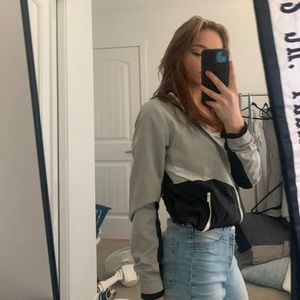 Windbreaker black and white